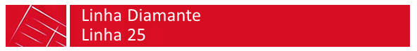 barra vermelha linha diamante 25
